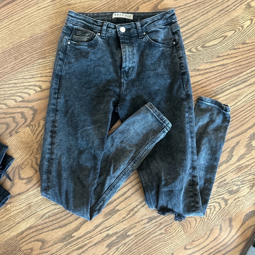 black ripped jeans